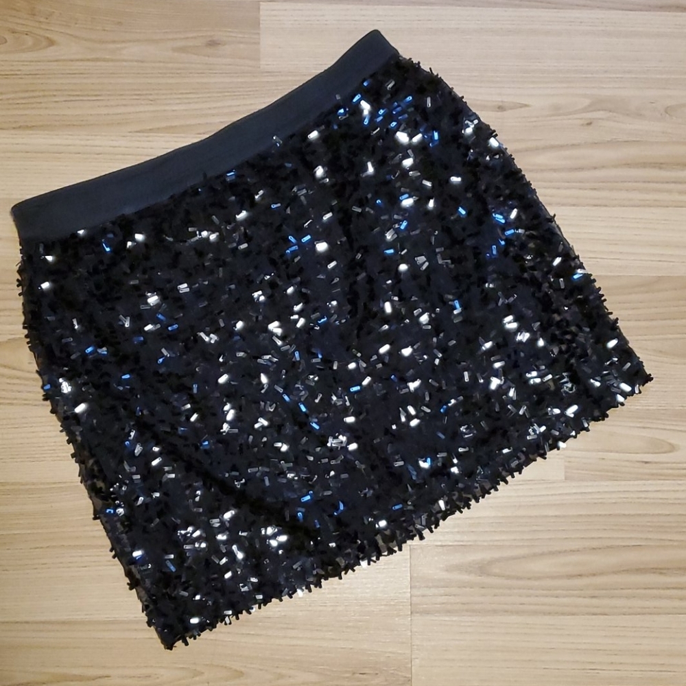 Fun Black Sequined Skirt Joe Fresh Size 8